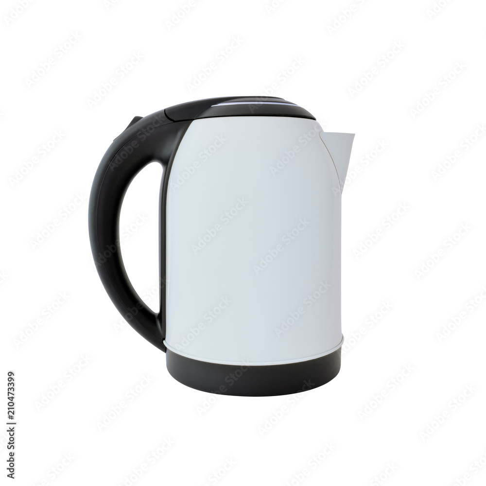 White kettle isolated on white White kettle isolated on white