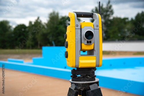 Theodolite on the construction site