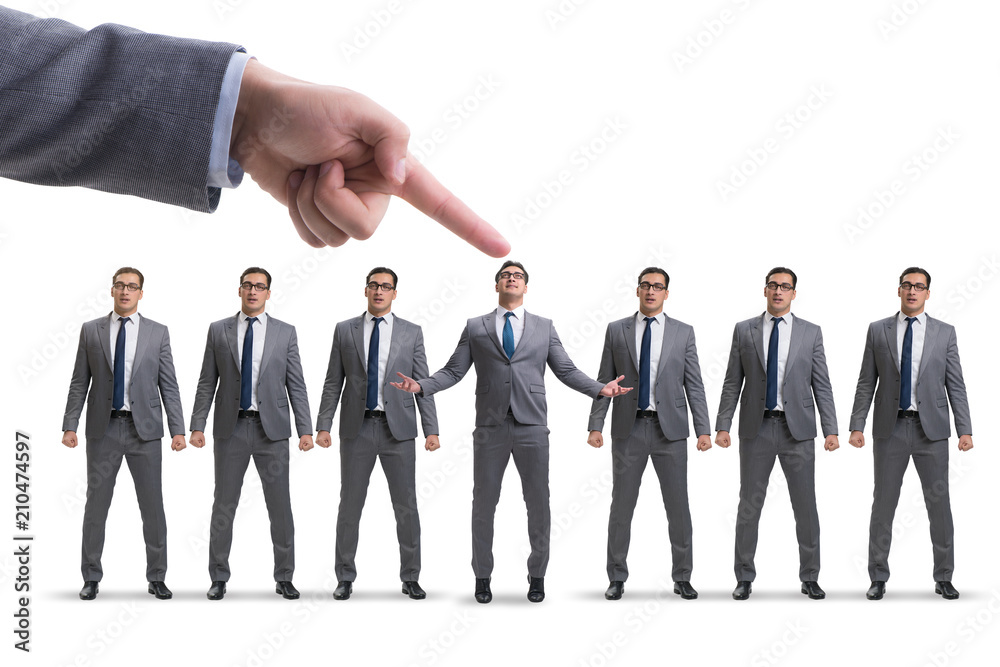 Recruitment and employment concept with selected employee Recruitment and employment concept with selected employee