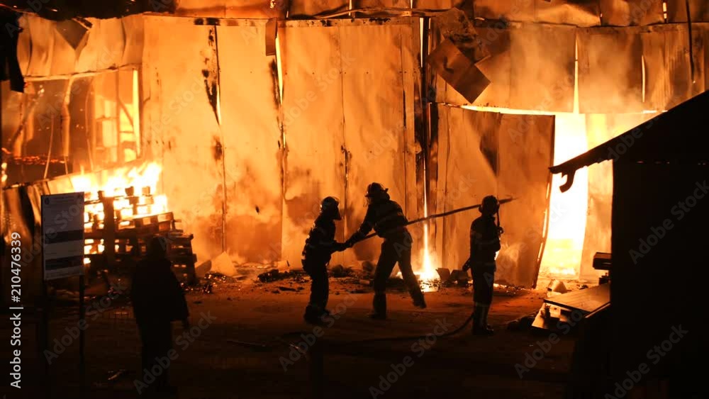 Amazing Shot Of Firefighters Entering A Burning Building Slow Motion 4K Amazing Shot Of Firefighters Entering A Burning Building Slow Motion 4K