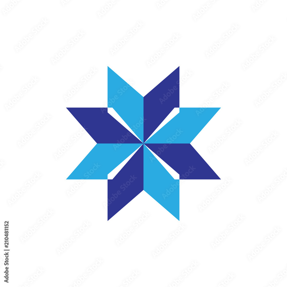 Blue Star logo design Blue Star logo design