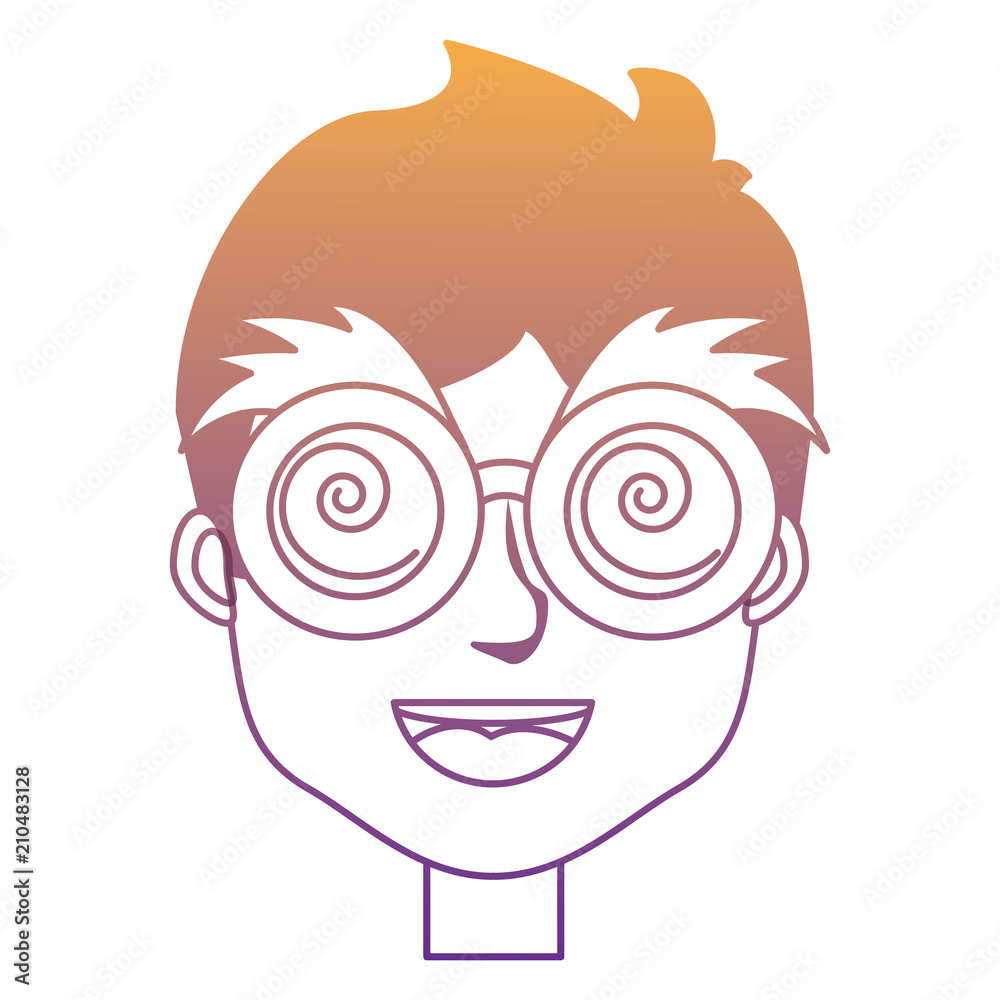 Obraz premium man with crazy glasses over white background, colorful design. vector illustration