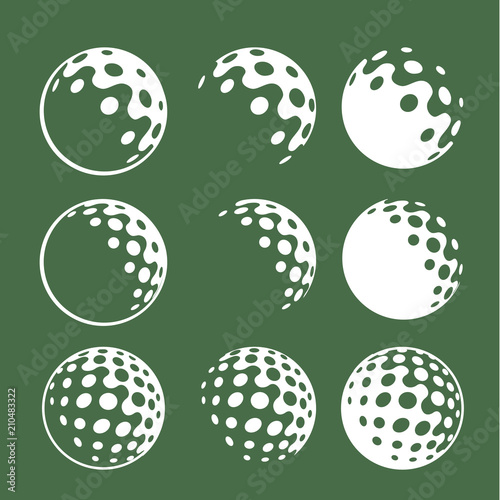 corporate identity golf ball iconic graphic golf balls Fototapet