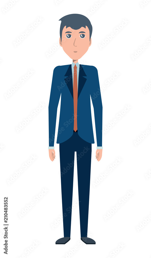 businessman standing over white background, vector illustration businessman standing over white background, vector illustration