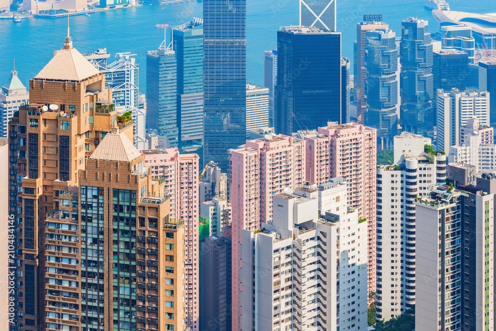 Skyscrapers of Hong Kong.