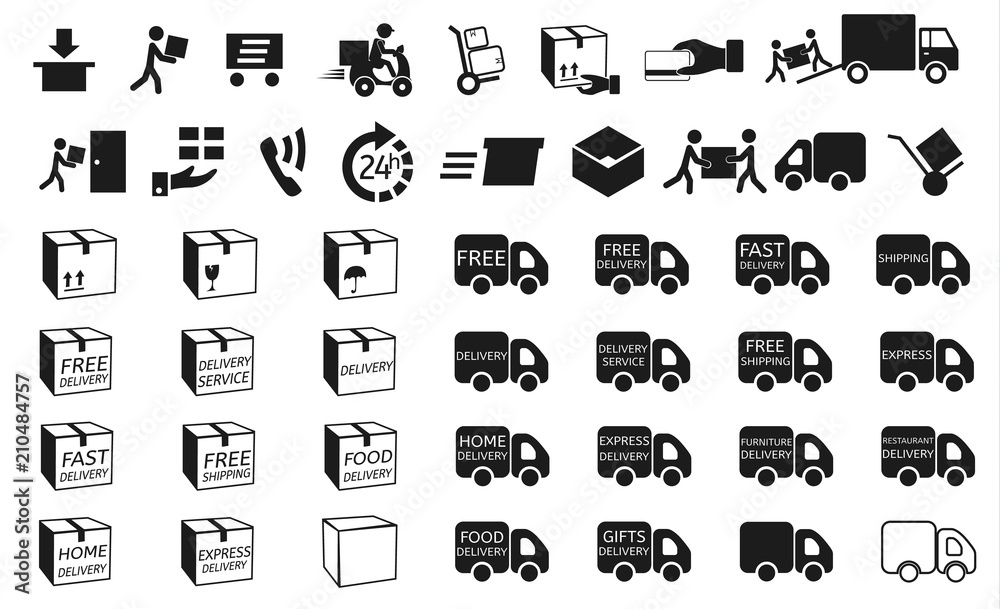 Delivery icons vector set Delivery icons vector set