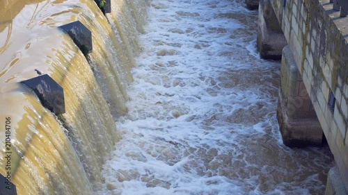 Hannover waterfall in the city. photo