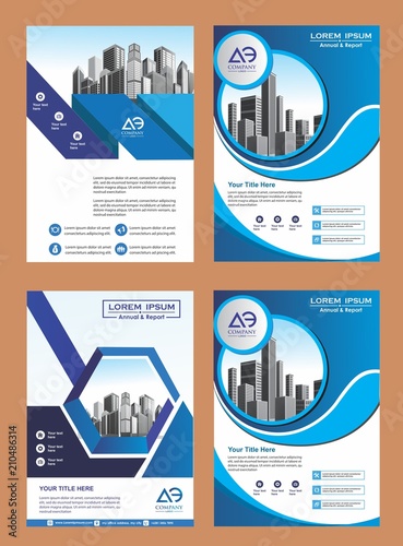 cover set, layout, brochure, flyer design for company, event, and report