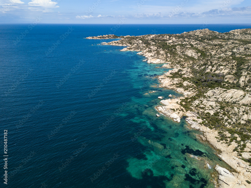 Fototapeta premium Aerial Perspective over La Maddalena