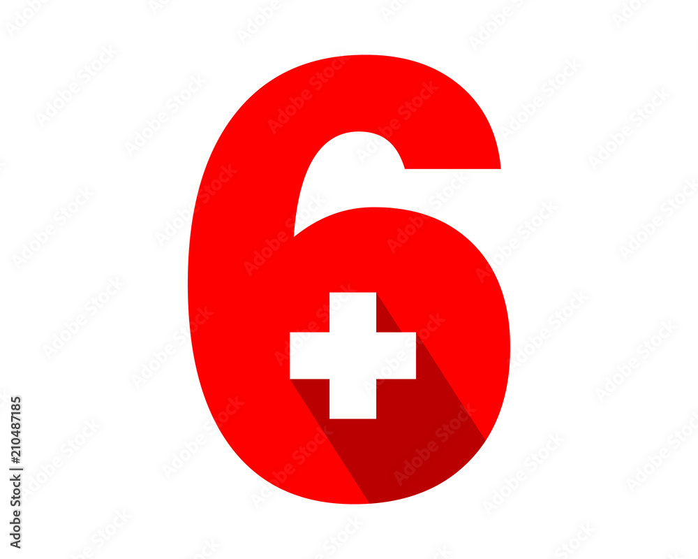 Fototapeta premium red typography typeset logotype numeral numeric nominal image vector icon