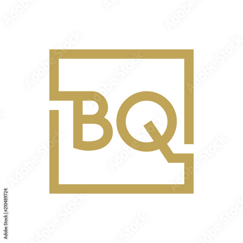 two letter logo line square