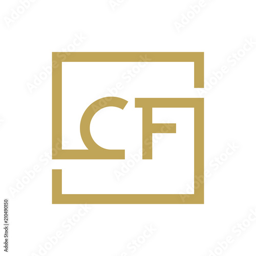 two letter logo line square CA TO CZ