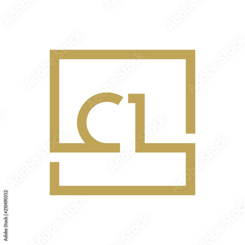 two letter logo line square CA TO CZ