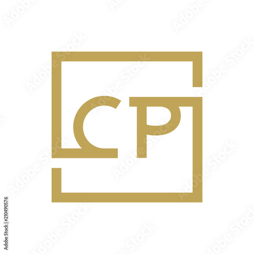 two letter logo line square CA TO CZ