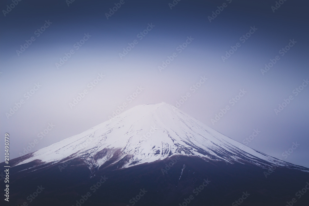 Mount Fuji with Abstract Clouds