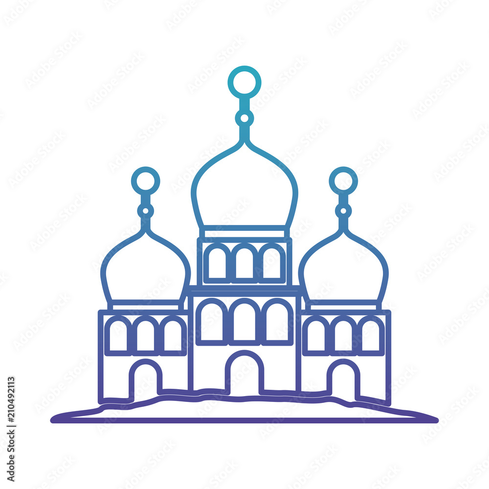 arabic castle building facade vector illustration design