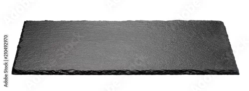 Panel kuchenny z motywem black stone plate isolated on white background