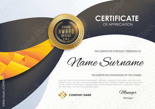 certificate template with luxury pattern,diploma,Vector illustration.