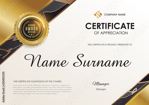 certificate template with luxury pattern,diploma,Vector illustration.
