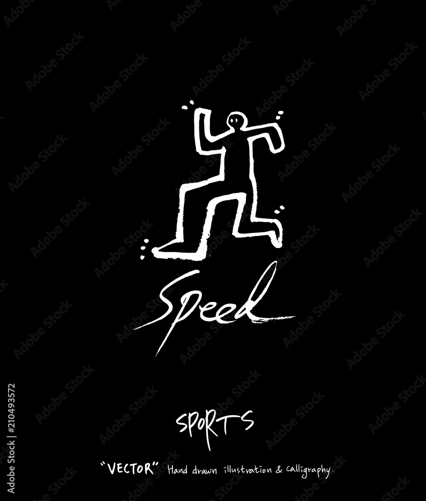 스포츠 포스터 / 손으로 그린 스포츠 그림 스포츠 포스터 / 손으로 그린 스포츠 그림
