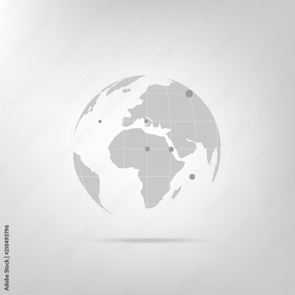 Global network connection with business concept and world map, vector illustrator
