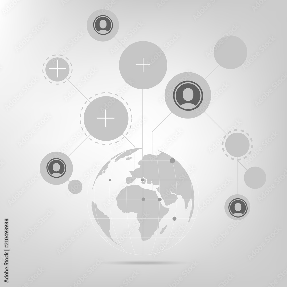 Global network connection with business concept and world map, vector illustrator Global network connection with business concept and world map, vector illustrator