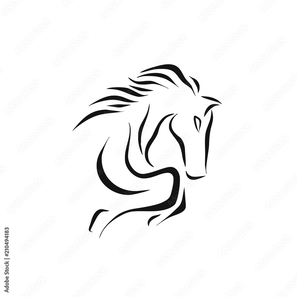 Horse Logo Design Template - Vector Illustration Horse Logo Design Template - Vector Illustration