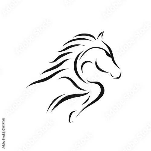 Horse Logo Design Template - Vector Illustration