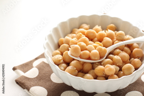 Boiled chickpea for healthy food image