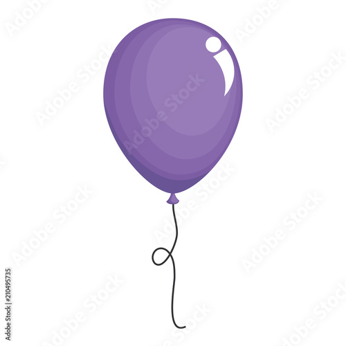 balloon helium floating icon vector illustration design