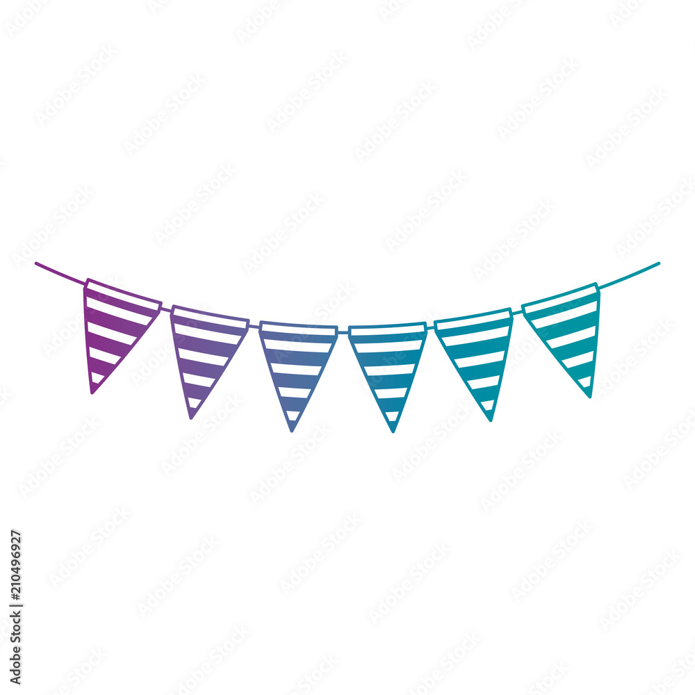 Obraz premium garlands hanging party decoration vector illustration design