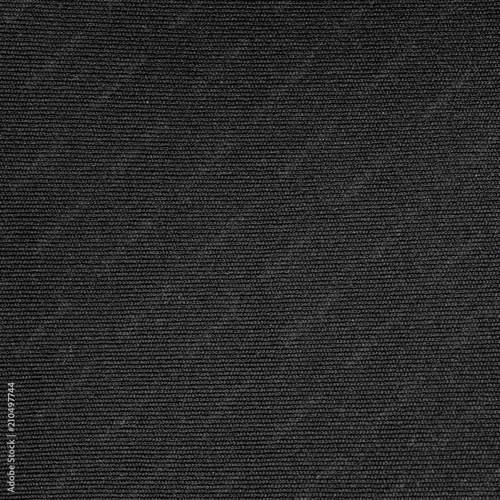 Black cotton fabric texture and seamless background Stock Photo
