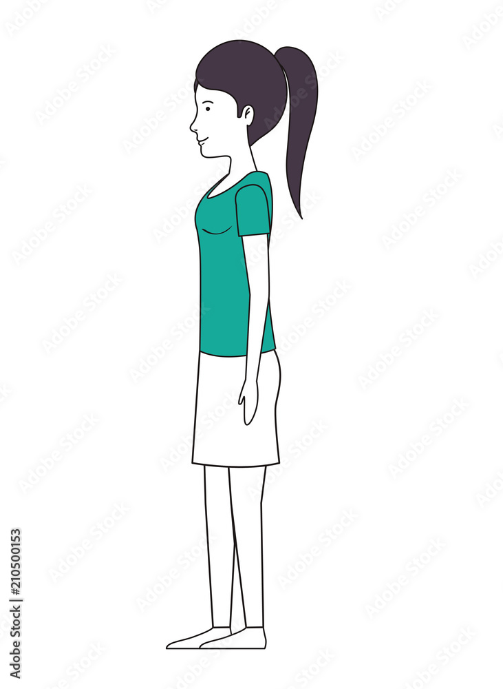 beautiful and young woman character vector illustration design beautiful and young woman character vector illustration design