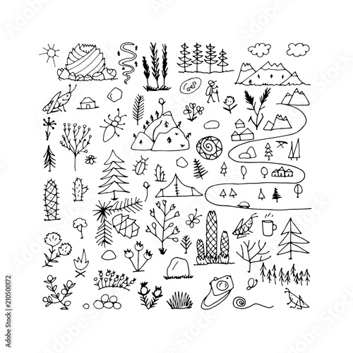 Wild field, nature background for your design