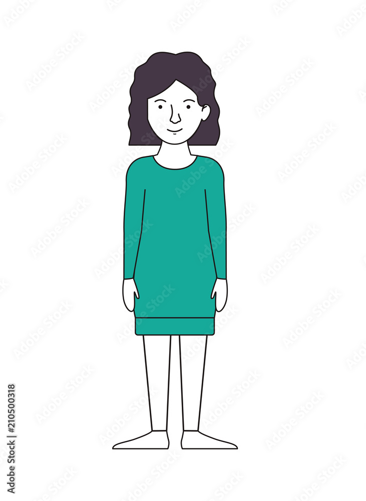 Fototapeta premium beautiful and young woman character vector illustration design