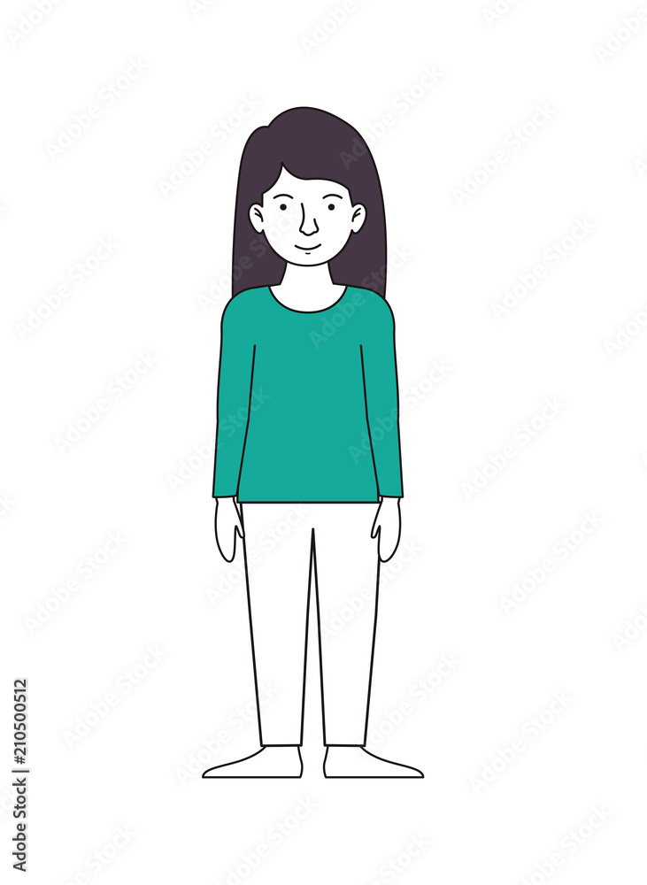 beautiful and young woman character vector illustration design beautiful and young woman character vector illustration design