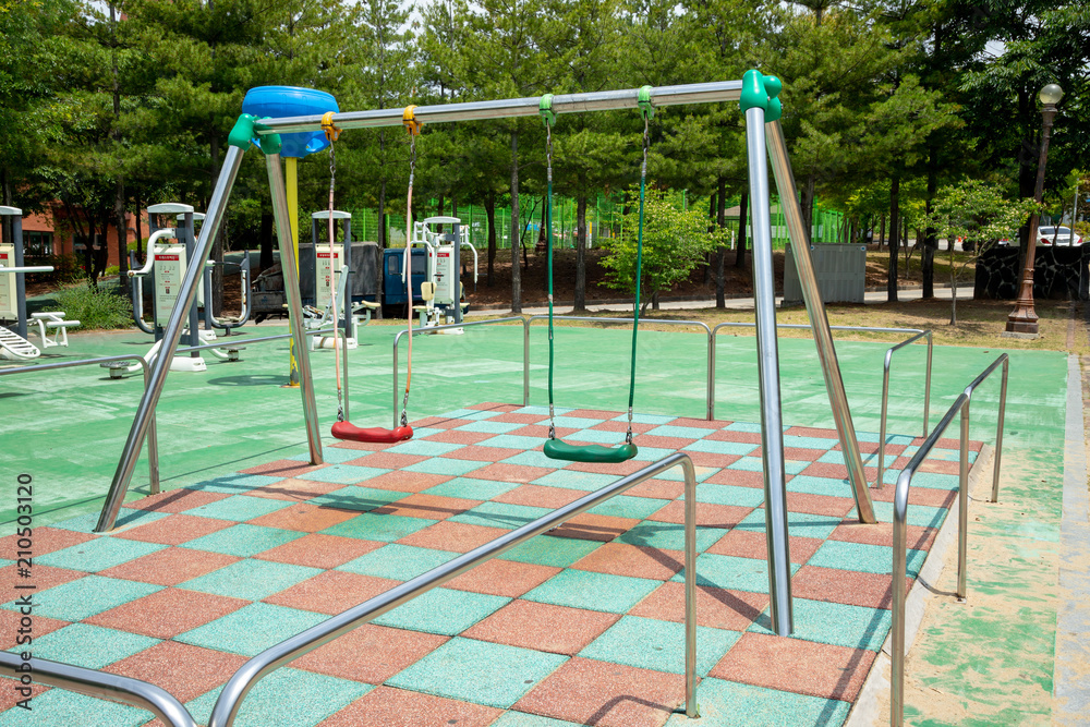 Fototapeta premium Children's Playground's various rides