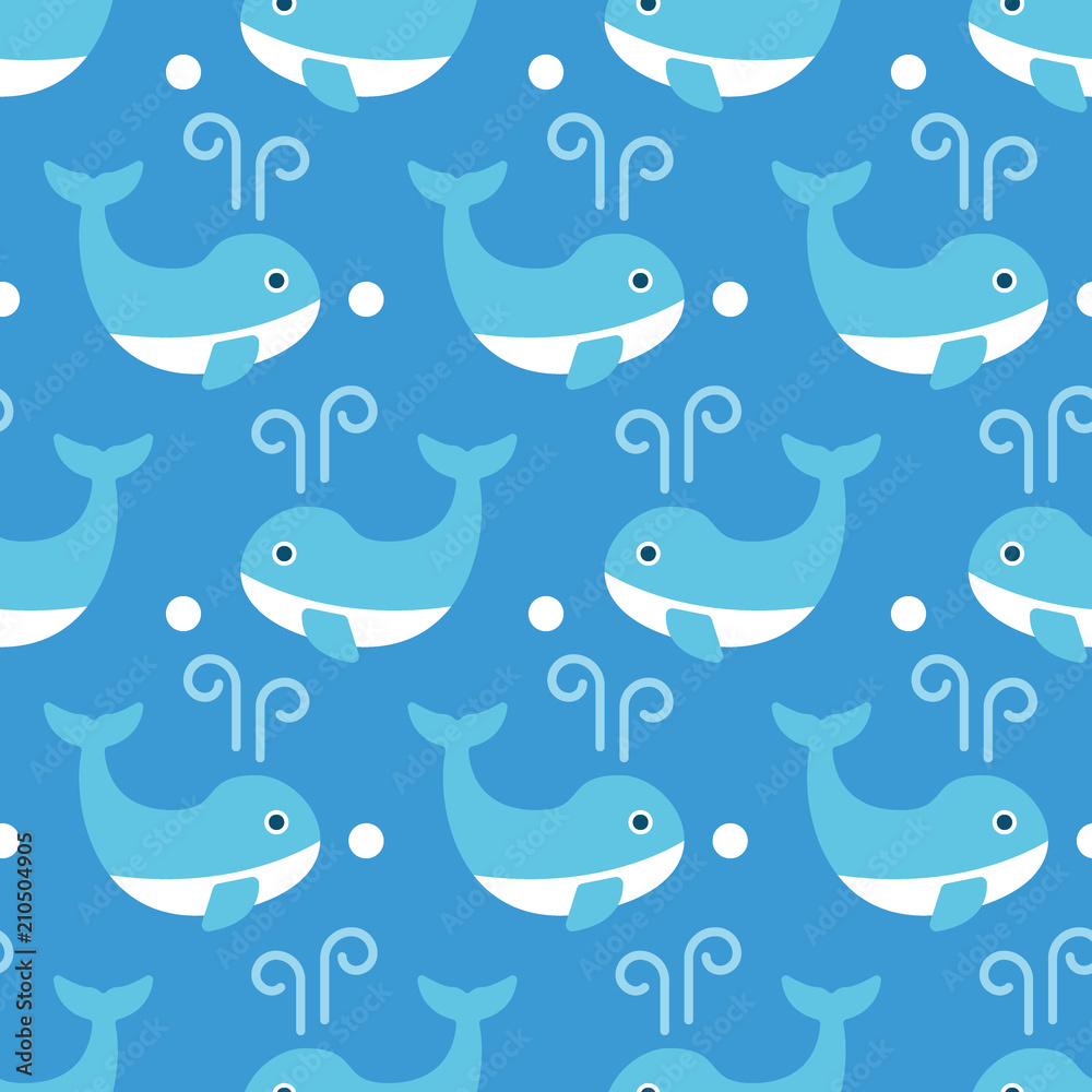 cute whale seamless pattern cute whale seamless pattern