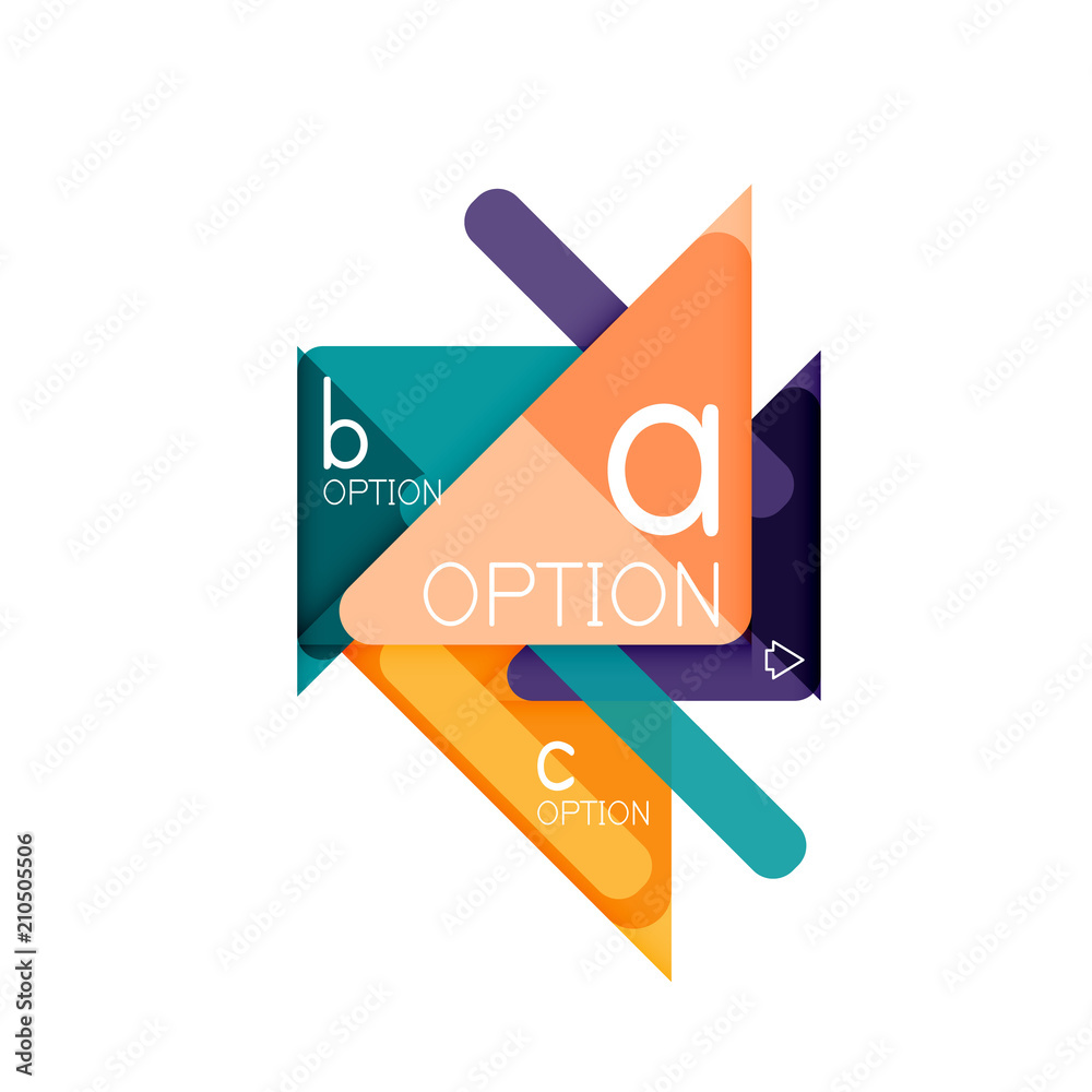 Triangle data visualization design, option infographic layout Triangle data visualization design, option infographic layout