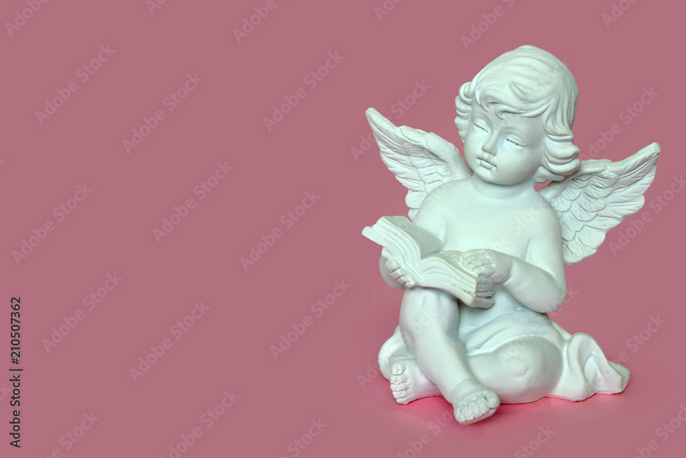 Guardian angel reading a book