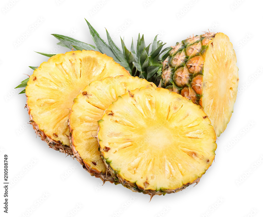 Pineapple isolated on white with clipping path Pineapple isolated on white with clipping path