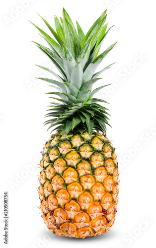Pineapple isolated on white with clipping path