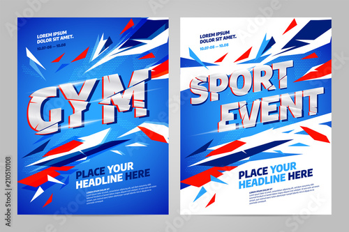 Vector layout design template for sport event, tournament or championship.