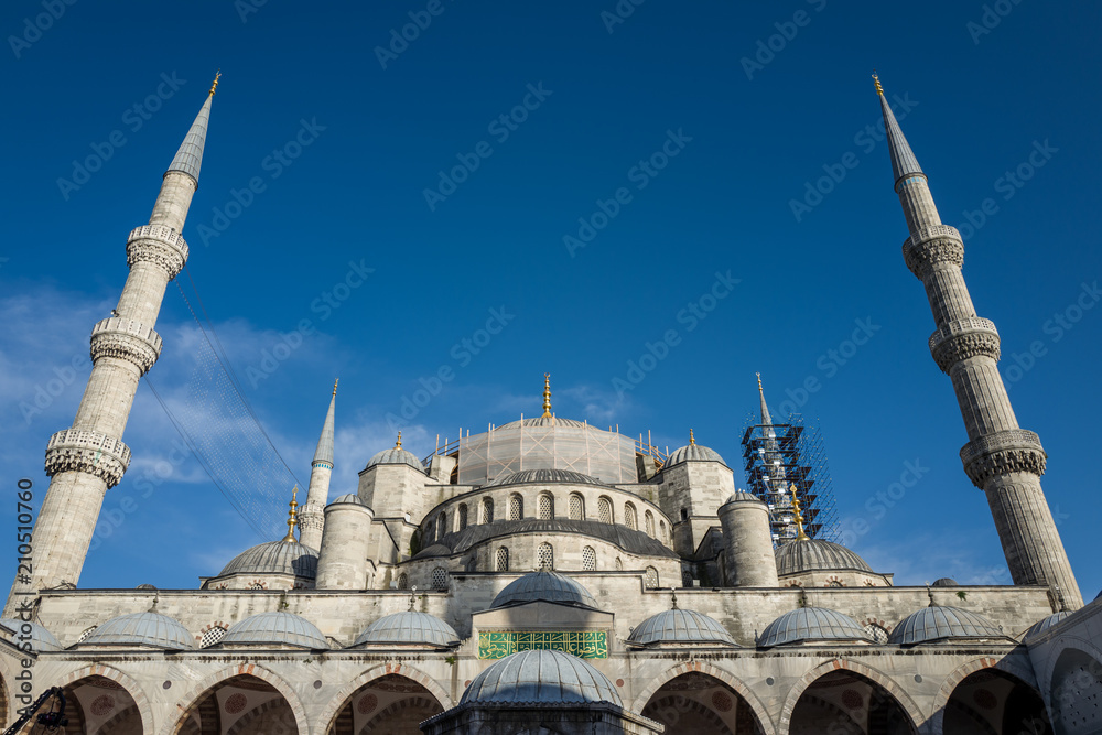 The Sultan Ahmed Mosque in Istanbul, Turkey.