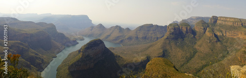 Blyde River Canyon in Mpumalanga, South Africa. The Blyde River Canyon is the third largest canyon worldwide photo