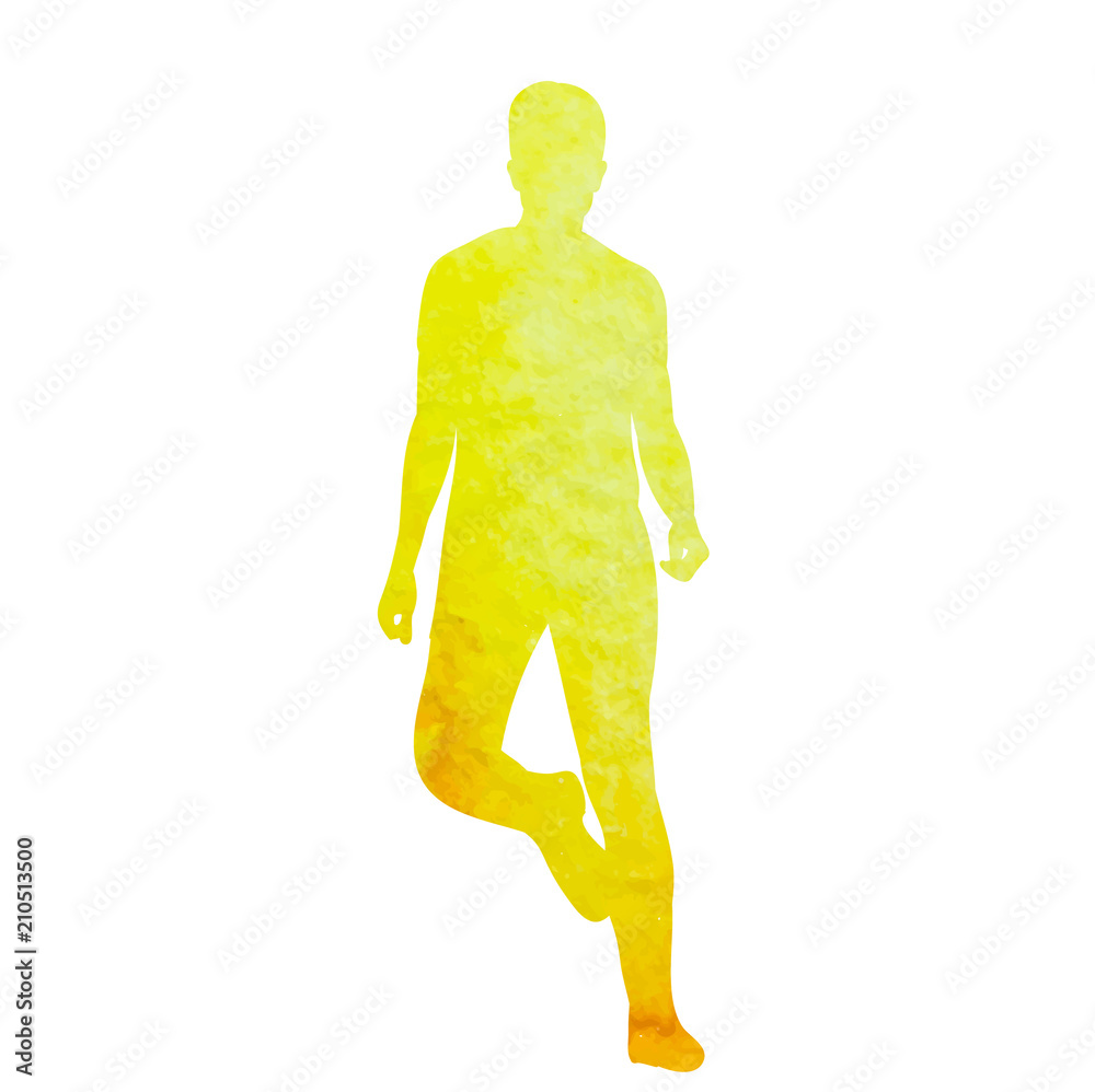 isolated, white background, watercolor silhouette man dancing isolated, white background, watercolor silhouette man dancing