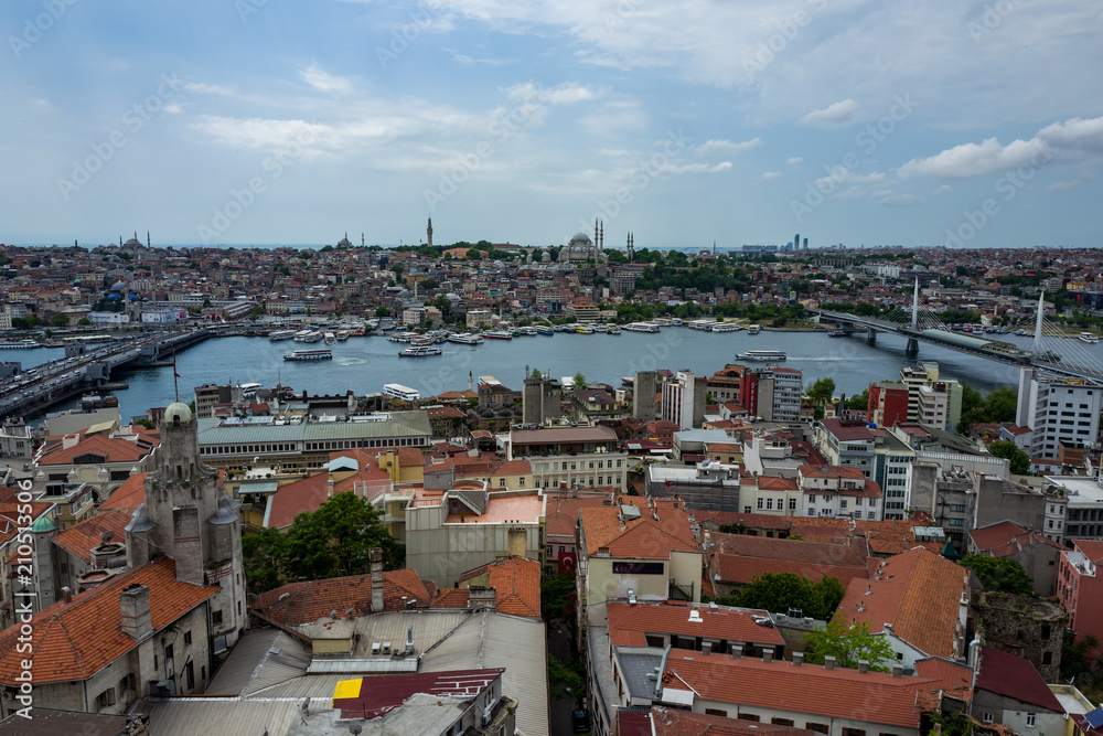 View over the city of Istanbul, Turkey.