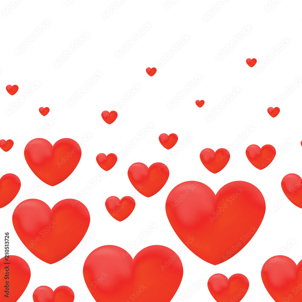 Seamless hearts shape pattern