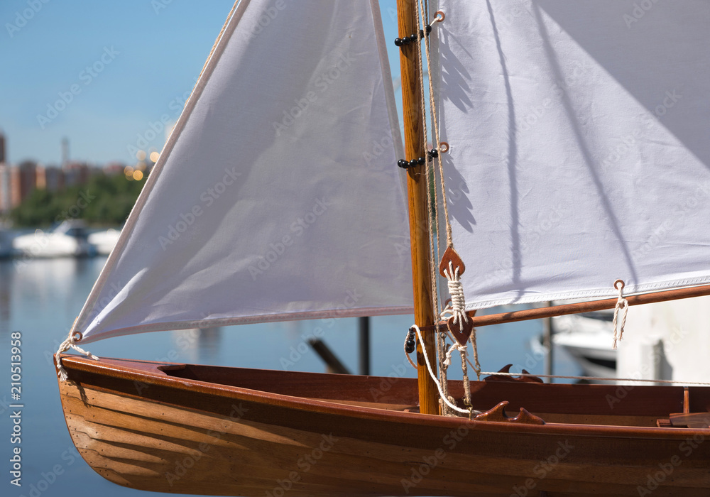 Fototapeta premium Layout of wooden boat