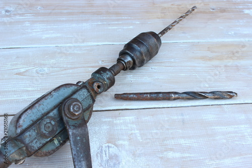 Old hand drill photo